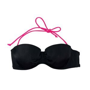 Victoria's Secret Black and Pink Bikini Top